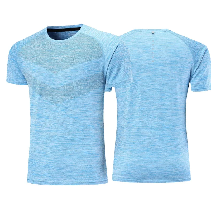 Фото Спортивная мужская футболка для фитнеса и бега быстросохнущая компрессионная