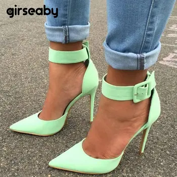 Girseaby spring summer women pumps sexy thin High heels Pointed toe buckle casual Green big size 46 elegant party shoes Female
Girseaby spring summer women pumps sexy thin High heels Pointed toe buckle casual Green big size 46 elegant party shoes Female