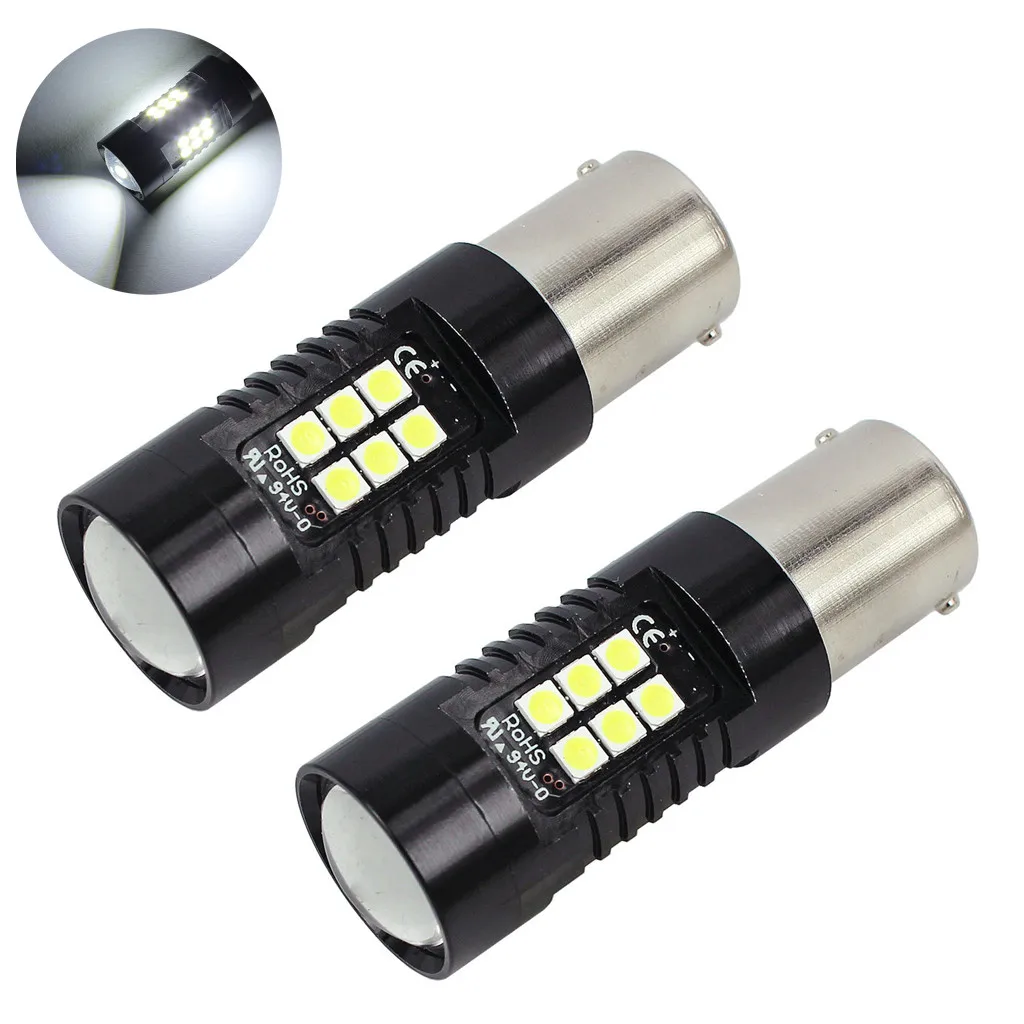 2 шт. 6500K белый S25 3030 21 SMD светодиодный сигнальный фонарь для автомобиля 9V-36V 1156 DC |