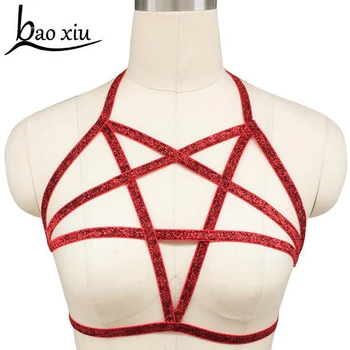 Sexy Gothic Women Fetish Lingerie Open Chest Cage Bralette body harness Goth underwear Crop Wear Cupless Bra Bondage Harness
Sexy Gothic Women Fetish Lingerie Open Chest Cage Bralette body harness Goth underwear Crop Wear Cupless Bra Bondage Harness