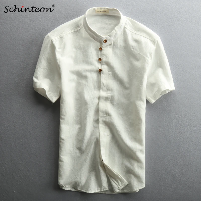 Comfortable Traditional Chinese Mandarin Collar Shirt Short Sleeve Vintage Slim Cotton Linen for Men Navy Blue White Dark Grey
Comfortable Traditional Chinese Mandarin Collar Shirt Short Sleeve Vintage Slim Cotton Linen for Men Navy Blue White Dark Grey