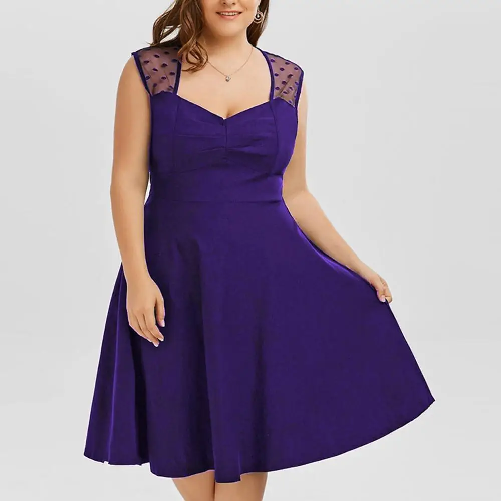 Women Summer Dress Plus Size vestidos de fiesta de noche V-neck Sexy Sleeveless Polka Dot Mesh Pleated Slim Dress robe femme ED
Women Summer Dress Plus Size vestidos de fiesta de noche V-neck Sexy Sleeveless Polka Dot Mesh Pleated Slim Dress robe femme ED