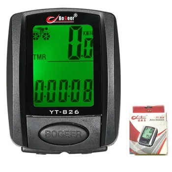 Waterproof Multifunction Bicycle Cycling Bike Computer Speedometer Odometer LCD Green Backlight Backlit YT-826 w/ Retail Package
Waterproof Multifunction Bicycle Cycling Bike Computer Speedometer Odometer LCD Green Backlight Backlit YT-826 w/ Retail Package