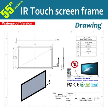 Free Shipping 6 Points 55" IR Touch Overlay With Waterproof Protection Grade IP65 Anti-Sunlight Free Driver USB Connection
Free Shipping 6 Points 55" IR Touch Overlay With Waterproof Protection Grade IP65 Anti-Sunlight Free Driver USB Connection
