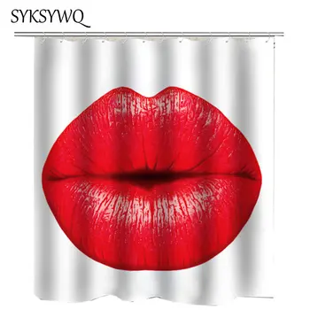 New Red Lip Shower Curtain White Bahtroom Curtain Big Mouth Duschvorhang Cortina Ducha Fashion Women Red Mouth Curtain Shower
New Red Lip Shower Curtain White Bahtroom Curtain Big Mouth Duschvorhang Cortina Ducha Fashion Women Red Mouth Curtain Shower