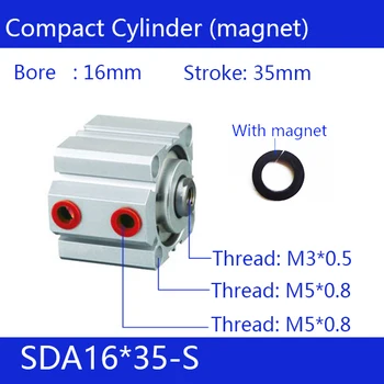SDA16*35-S 16mm Bore 35mm Stroke Compact Air Cylinders SDA16X35-S Dual Action Air Pneumatic Cylinder magnet pneumatic cylinder
SDA16*35-S 16mm Bore 35mm Stroke Compact Air Cylinders SDA16X35-S Dual Action Air Pneumatic Cylinder magnet pneumatic cylinder
