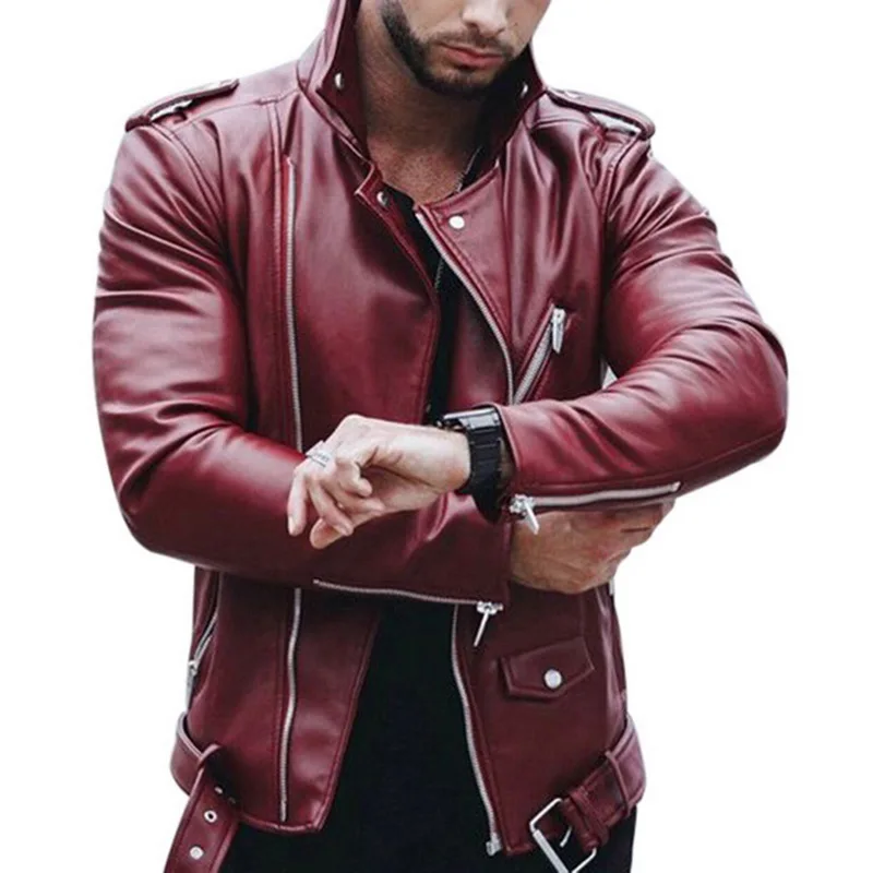 Oeak Autumn Winter Fashion Casual Zipper Leather Jacket red black Plus size 2019 Motorcycle Faux Jacket Men Slim Streetwear new
Oeak Autumn Winter Fashion Casual Zipper Leather Jacket red black Plus size 2019 Motorcycle Faux Jacket Men Slim Streetwear new