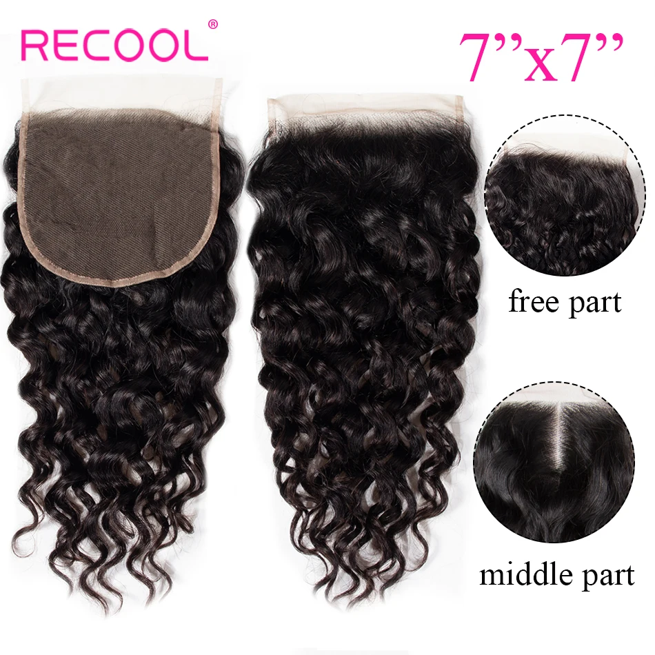 Recool Hair Brazilian Water Wave 7x7 Lace Closure Pre Plucked With Baby Hair 10-22 inch 100% Remy Human Hair Swiss Lace Closure
Recool Hair Brazilian Water Wave 7x7 Lace Closure Pre Plucked With Baby Hair 10-22 inch 100% Remy Human Hair Swiss Lace Closure