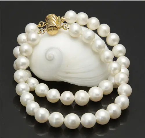 Free shipping >>>>>>Beautiful 2 rows 9-10mm white south sea pearl bracelets 7.5-8 inch 14KGP GOLD CLAS
Free shipping >>>>>>Beautiful 2 rows 9-10mm white south sea pearl bracelets 7.5-8 inch 14KGP GOLD CLAS