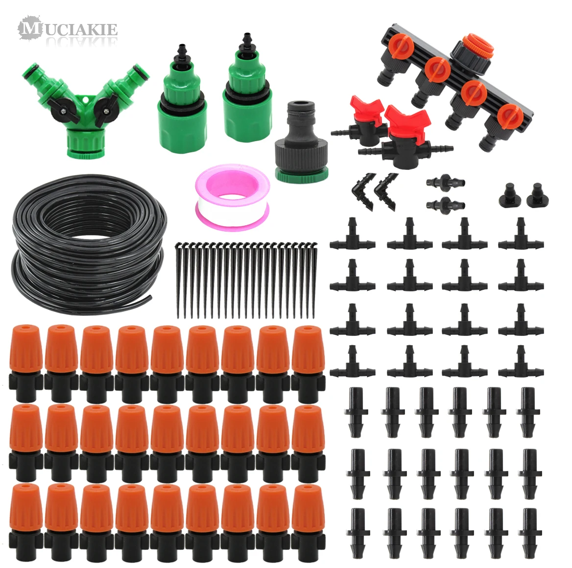 MUCIAKIE 50M/25M/15M Plastic Irrigation Kit Watering Irrigation System With Adjustable Garden Drip Irrigation Misting Nozzles
MUCIAKIE 50M/25M/15M Plastic Irrigation Kit Watering Irrigation System With Adjustable Garden Drip Irrigation Misting Nozzles