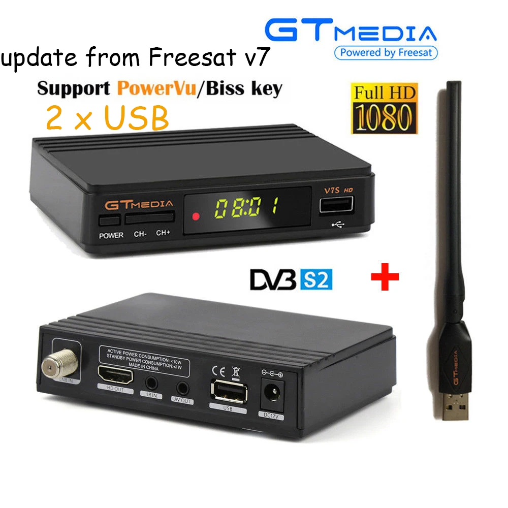 GTMEDIA V7s 5PCS 10pcs WIFI ship from spain DVB-S2 HD Youtube PowerVU CCaam Newcamd free sat v7s 10pcs satellite receiver
GTMEDIA V7s 5PCS 10pcs WIFI ship from spain DVB-S2 HD Youtube PowerVU CCaam Newcamd free sat v7s 10pcs satellite receiver