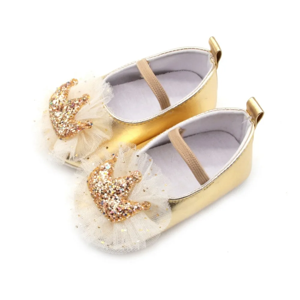 Infant Newborn Baby Girl Shoes Soft Anti-Slip Crib Shoes Sequin Crown Princess Dress Shoes For 0-18 MonthS
Infant Newborn Baby Girl Shoes Soft Anti-Slip Crib Shoes Sequin Crown Princess Dress Shoes For 0-18 MonthS