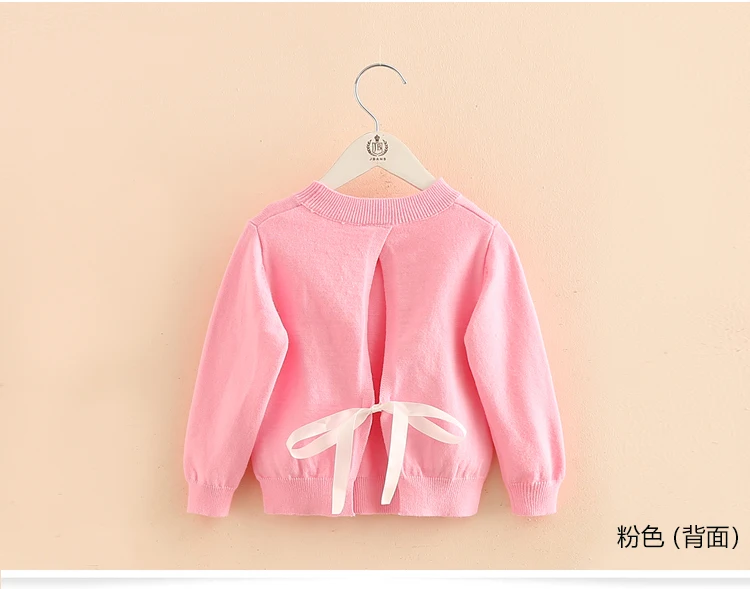 2018 Autumn Spring 2-10 Years Old Gift Children'S Clothing O-Neck Long Sleeve Candy Color Knitted Kids Baby Girls Sweater (9)