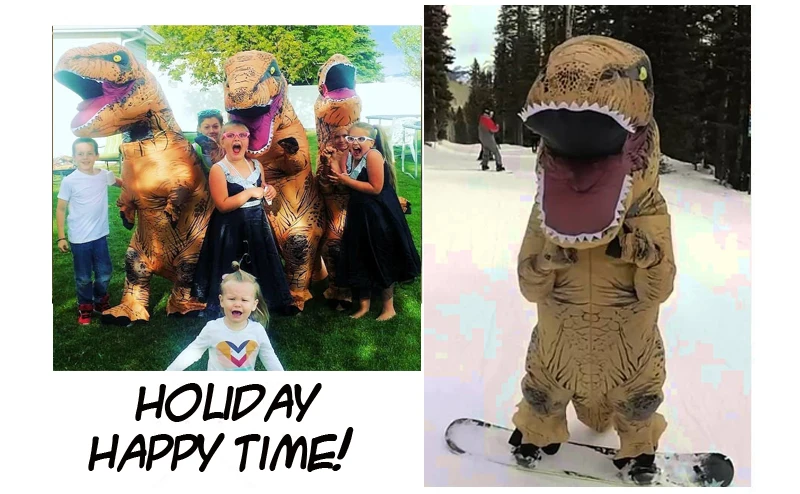 Party Adult t rex Dinosaur Costume Cosplay Anime Inflatable Dinosaur T REX Blowup Halloween Mascot disfraz Costumes for Women (1)