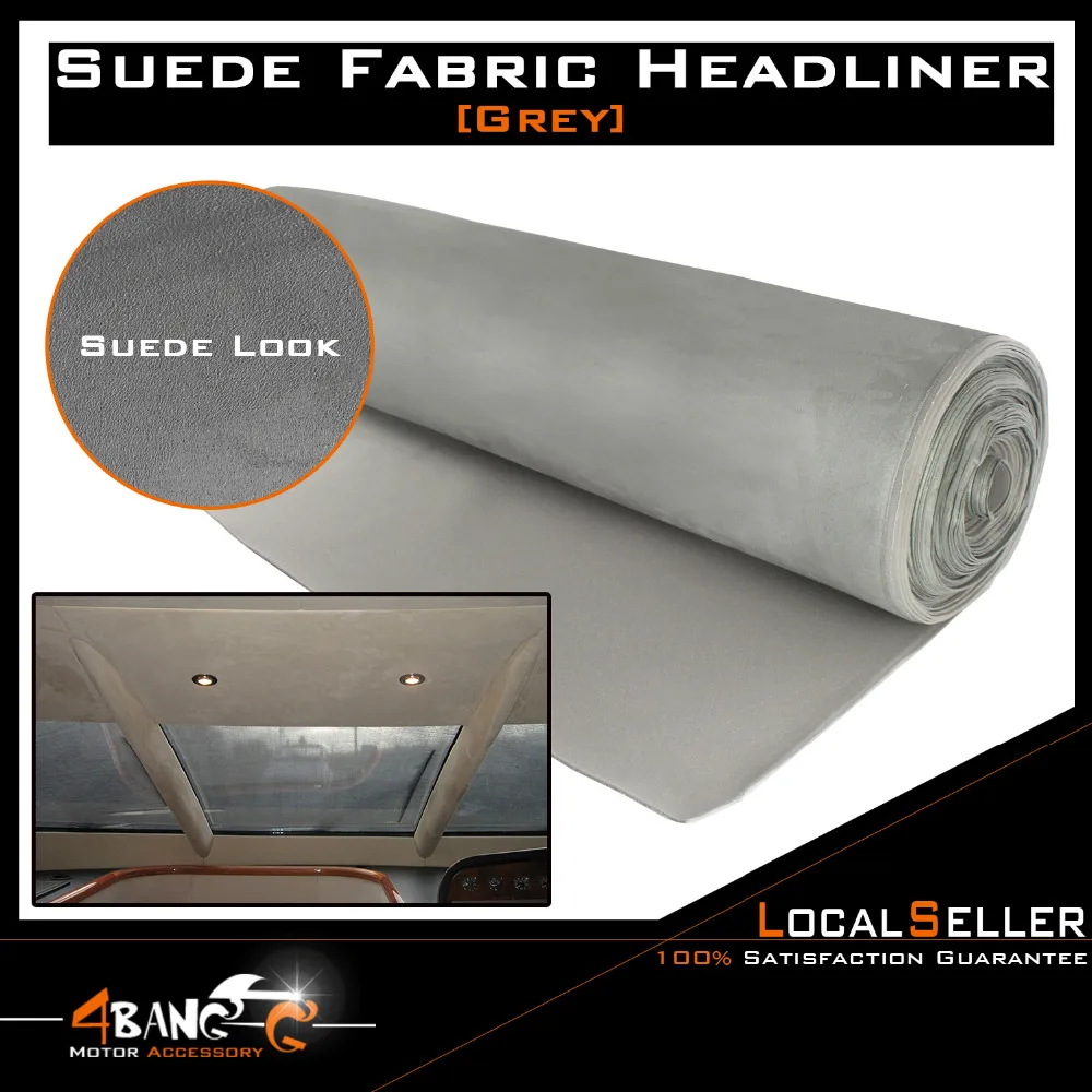 109"x55" 278cm x 140cm Light Gray Auto Headliner Sun Visors Fabric Restore Faux Suede Grey Foam Backed
109"x55" 278cm x 140cm Light Gray Auto Headliner Sun Visors Fabric Restore Faux Suede Grey Foam Backed