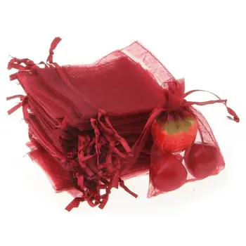 Wholesale 100pcs/lot Drawable Wine Red Small Organza Bags 7x9cm Favor Wedding Christmas Gift Bag Jewelry Packaging Bags & Pouche
Wholesale 100pcs/lot Drawable Wine Red Small Organza Bags 7x9cm Favor Wedding Christmas Gift Bag Jewelry Packaging Bags & Pouche