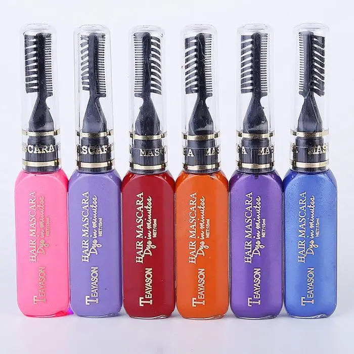 Beauty Women Hair Color Styling Hair Dye Color Chalk Temporary Non-toxic DIY Hair Cream Party Dye Pen Crayons 11