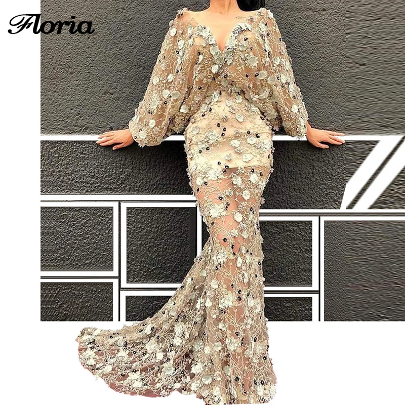 3D Flower See Through Long Evening Dresses For Arabic Turkey New Robe Formal Beading Illusion Prom Dress Party Gown 2019 Kaftans
3D Flower See Through Long Evening Dresses For Arabic Turkey New Robe Formal Beading Illusion Prom Dress Party Gown 2019 Kaftans