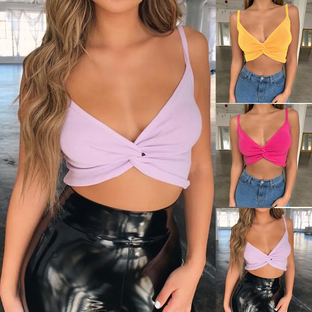 2019 Summer Sexy Fashion Women crop top Sexy Solid Deep V-Neck Sleeveless Cross Strap Crop Camis Tank Top bralette crop tops
2019 Summer Sexy Fashion Women crop top Sexy Solid Deep V-Neck Sleeveless Cross Strap Crop Camis Tank Top bralette crop tops