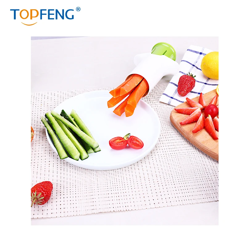 TOPFENG Manual Veggie Quarter Cutter Quick Stick Snack Slicer for Vegetable with Stainless Steel Blades
TOPFENG Manual Veggie Quarter Cutter Quick Stick Snack Slicer for Vegetable with Stainless Steel Blades