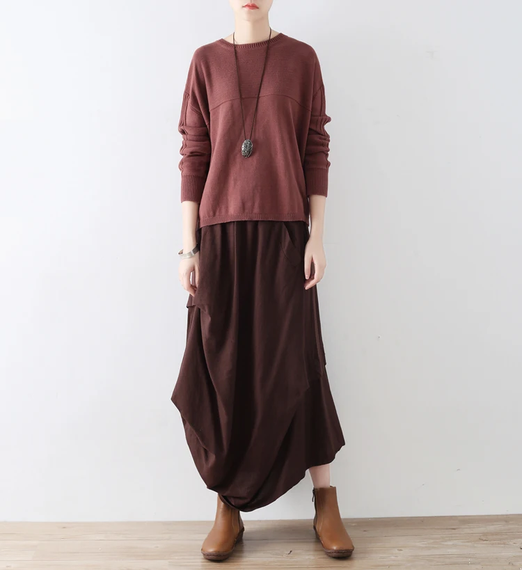 2017 New Vintage Women Long Skirt Fluid Original Design Linen Bust Skirt All-match Female Irregular Full Casual Pockets Faldas
2017 New Vintage Women Long Skirt Fluid Original Design Linen Bust Skirt All-match Female Irregular Full Casual Pockets Faldas
