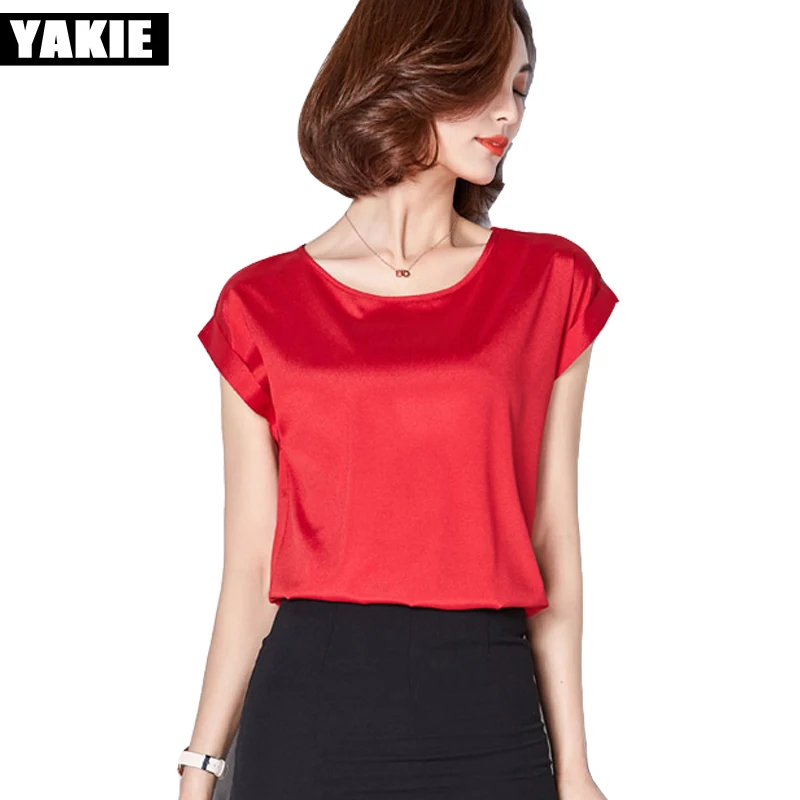 Image Summer women blouses 2017 new casual chiffon silk blouse slim sleeveless O neck blusa feminina tops shirts solid 7 candy colors