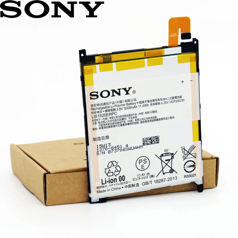 SONY 100% Original LIS1520ERPC 3000mAh Battery For SONY XL39h Xperia Z Ultra C6802 Togari L4 ZU C6833 High quality battery
SONY 100% Original LIS1520ERPC 3000mAh Battery For SONY XL39h Xperia Z Ultra C6802 Togari L4 ZU C6833 High quality battery