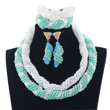 miss mousaie Fashion White and Light Blue Necklace Set 2 Layers African Wedding Crystal Beads Jewelry Set for Women Gift WX041
miss mousaie Fashion White and Light Blue Necklace Set 2 Layers African Wedding Crystal Beads Jewelry Set for Women Gift WX041