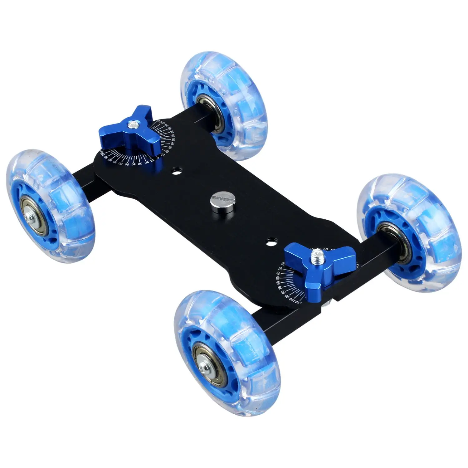 Table Top Dolly Mini Car Skater Track Slider Super Mute for DSLR Camera Camcorder (Blue & Black)
Table Top Dolly Mini Car Skater Track Slider Super Mute for DSLR Camera Camcorder (Blue & Black)