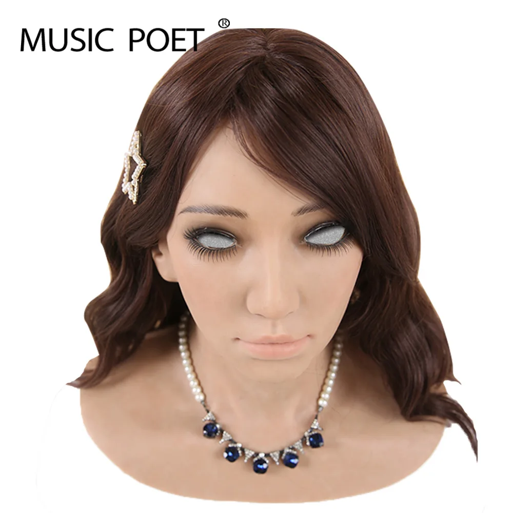 MUSIC POET crossdresser silicone female mask realistic transgender latex sexy cosplay for male real halloween party supplies
MUSIC POET crossdresser silicone female mask realistic transgender latex sexy cosplay for male real halloween party supplies