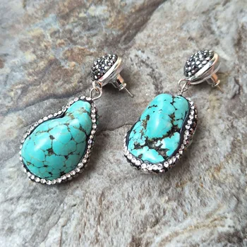 5 Pair Pave Rhinestone Crystal Beads Blue Stone Charms Dangle Earrings Jewelry Finding For Women ER155
5 Pair Pave Rhinestone Crystal Beads Blue Stone Charms Dangle Earrings Jewelry Finding For Women ER155