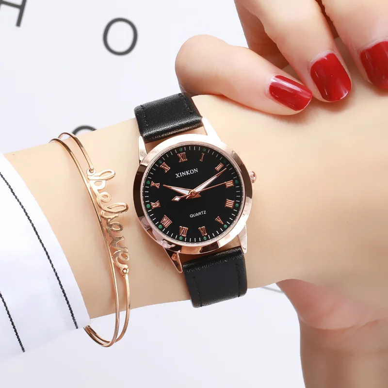 Simple Gold Women Leather Watches Elegant Small Bracelet Female Clock 2019 Fashion Brand Roman Dial Retro Ladies Wristwatches 11 HTB1eF3qLXYqK1RjSZLeq6zXppXa2