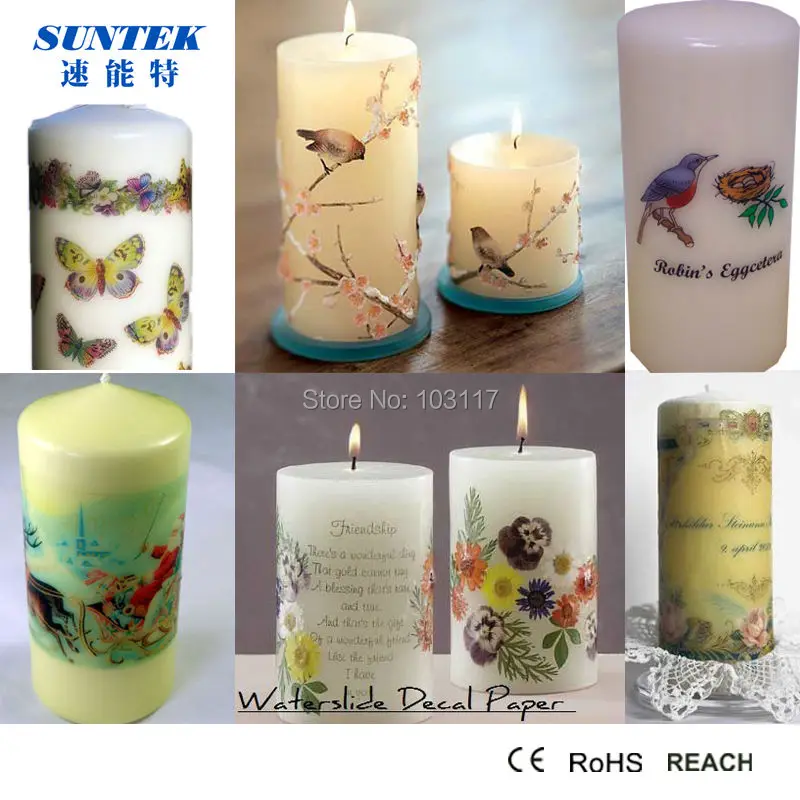 Candles With Water Transfer Paper For Ink Jet Printer Printing Waterslide Decal Paper
Candles With Water Transfer Paper For Ink Jet Printer Printing Waterslide Decal Paper