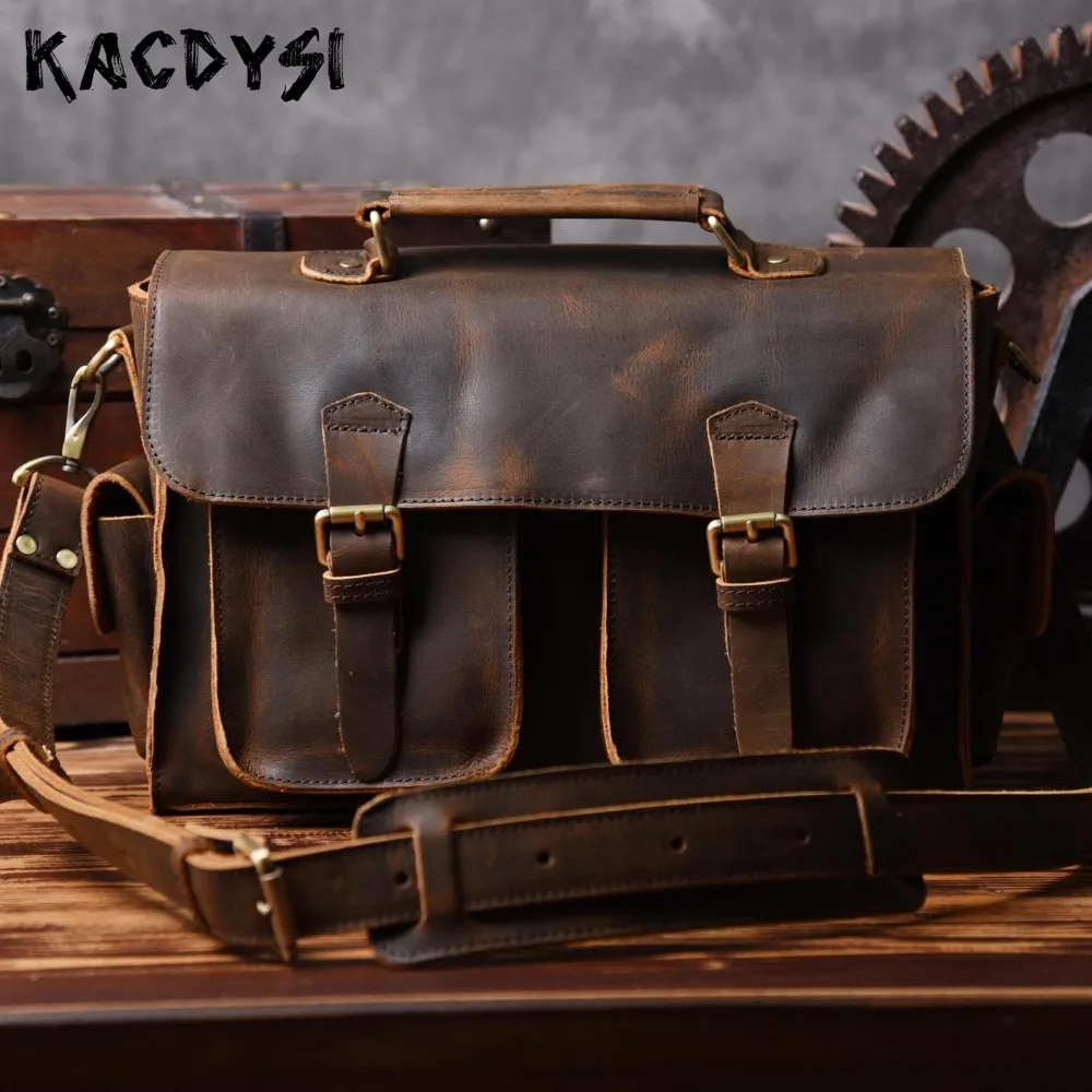2019 New Arrivals Genuine Crazy Horse Leather Vintage Men's Handbag Handmade Large Man Tote Messenger Bag Cross Shoulder Bag
2019 New Arrivals Genuine Crazy Horse Leather Vintage Men's Handbag Handmade Large Man Tote Messenger Bag Cross Shoulder Bag