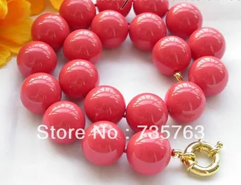 xiuli 00688 20mm coral-red round SOUTH SEA SHELL PEARL NECKLACe
xiuli 00688 20mm coral-red round SOUTH SEA SHELL PEARL NECKLACe