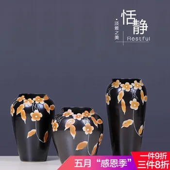 ceramics ceramic flower vase of modern Chinese style living room table flower is Home Furnishing decoration decoration 
ceramics ceramic flower vase of modern Chinese style living room table flower is Home Furnishing decoration decoration