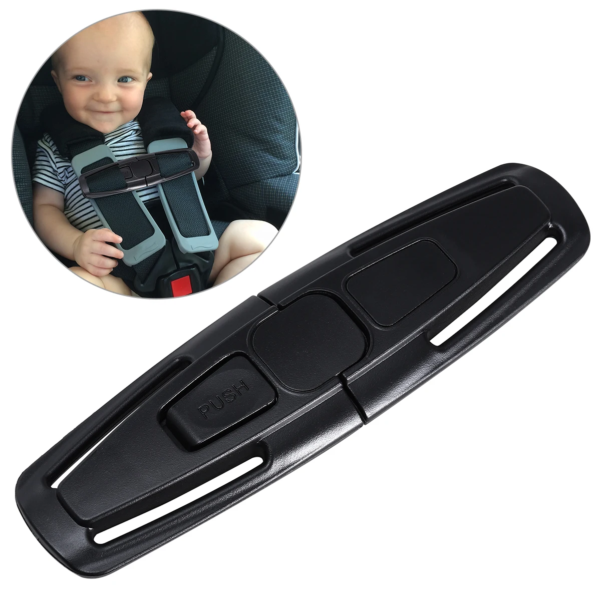NUOLUX Car Safety Seat Strap Belt Harness Chest Clip Safe Buckle for Baby (Black)
NUOLUX Car Safety Seat Strap Belt Harness Chest Clip Safe Buckle for Baby (Black)
