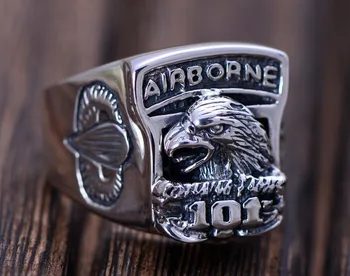 Solid US Army 101st Airborne Eagle Ring 925 sterling silver Size US8~10 in gift box Free Shipping
Solid US Army 101st Airborne Eagle Ring 925 sterling silver Size US8~10 in gift box Free Shipping
