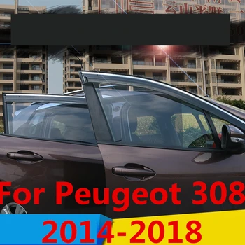 Chrome Car Window Sun Vent Visor Rain Guards Sun/ rain Shield Exterior decoration Auto Accessories For Peugeot 308 2014-2018
Chrome Car Window Sun Vent Visor Rain Guards Sun/ rain Shield Exterior decoration Auto Accessories For Peugeot 308 2014-2018