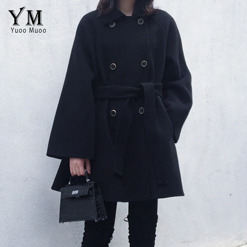 YuooMuoo New 2019 Double-breasted Wool Coat Women Autumn Winter Turn-down Collar Black Coat Cashmere Female Jacket Korean Coat
YuooMuoo New 2019 Double-breasted Wool Coat Women Autumn Winter Turn-down Collar Black Coat Cashmere Female Jacket Korean Coat