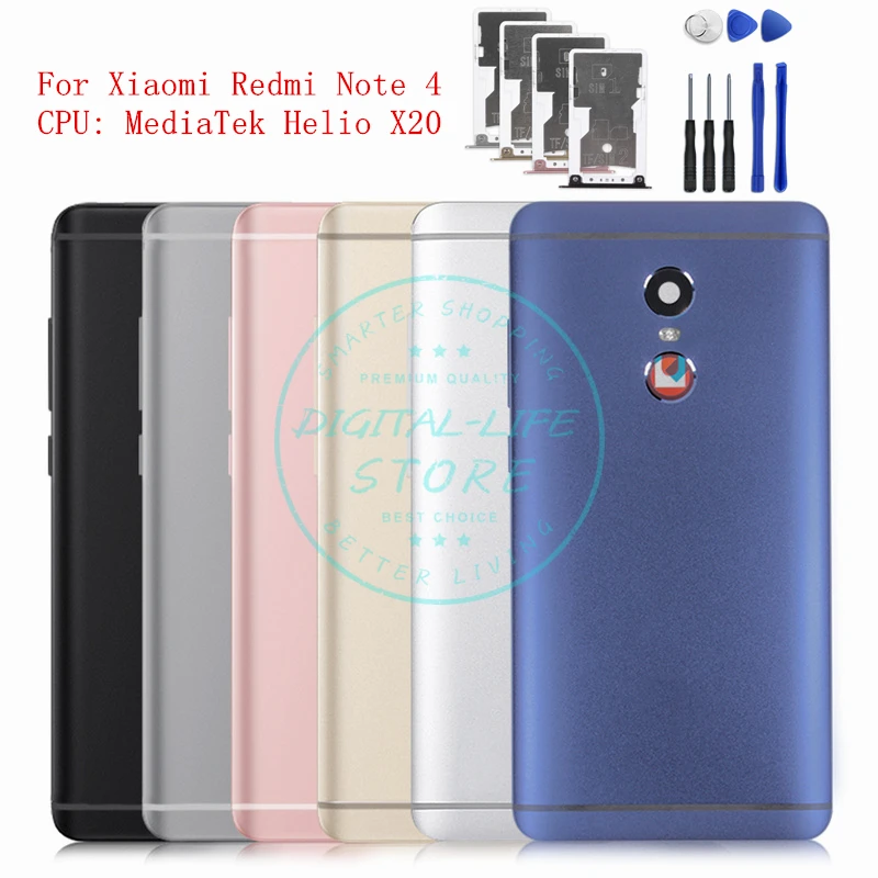 Металлическая задняя крышка батарейного отсека для Xiaomi Redmi Note 4 MTK|Корпусы и рамки мобильных телефонов| |