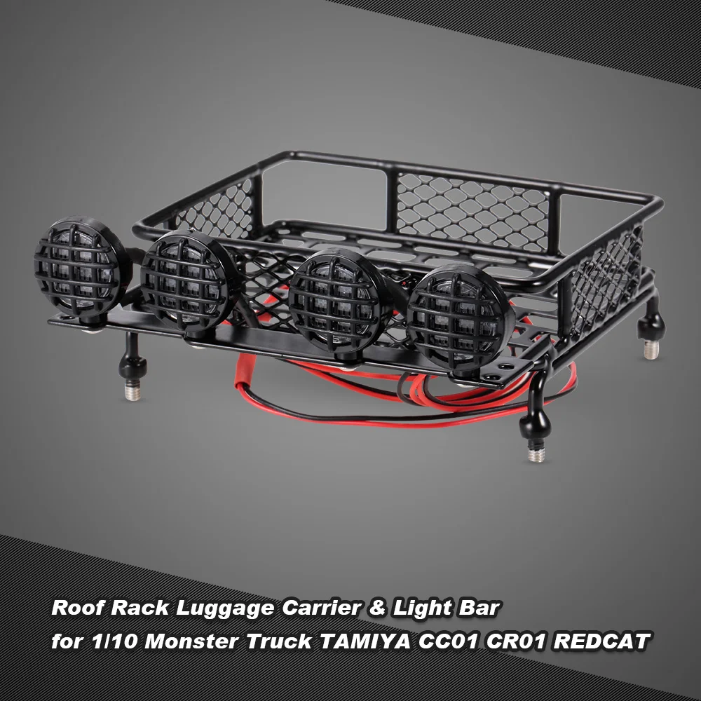 Багажник на крышу багажная переноска и световая планка для 1/10 Monster Truck RC