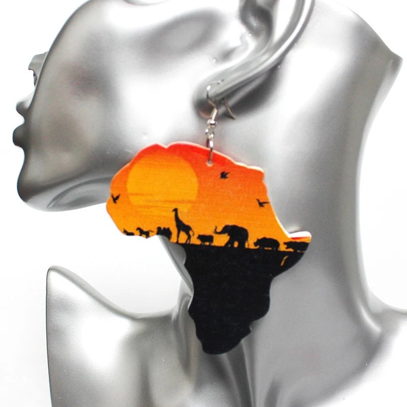 Fashion Printing Africa Map Wooden Earrings For Women Party Animal Pattern Long Earrings Drop Geometric Ethnic Bohemia Jewelry
Fashion Printing Africa Map Wooden Earrings For Women Party Animal Pattern Long Earrings Drop Geometric Ethnic Bohemia Jewelry