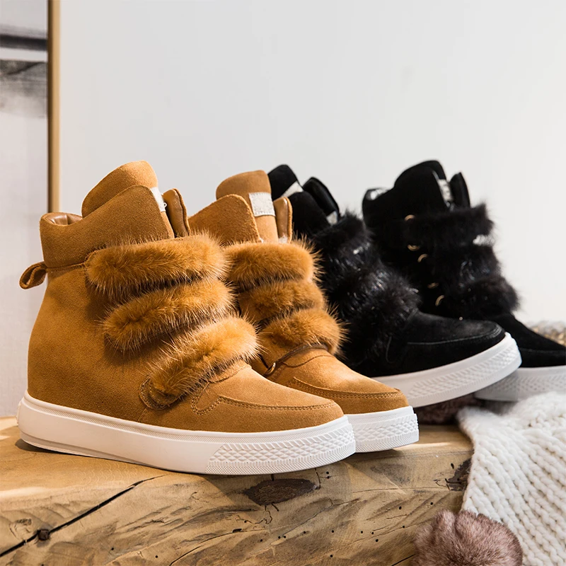 Snow Boots Female Autumn and Winter 2018New Kind of Inside-dermis Increased Muffin Short Boots with Flat Bottom and Thick Bottom
Snow Boots Female Autumn and Winter 2018New Kind of Inside-dermis Increased Muffin Short Boots with Flat Bottom and Thick Bottom