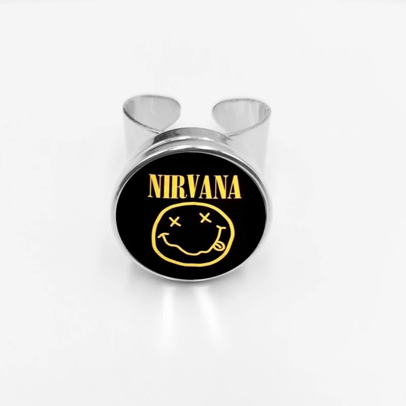 2019 / Fashion New Best Selling Open Ring Rock Band Smile Nirvana Glass Snap Ring Men and Women Jewelry Gift Wholesale
2019 / Fashion New Best Selling Open Ring Rock Band Smile Nirvana Glass Snap Ring Men and Women Jewelry Gift Wholesale