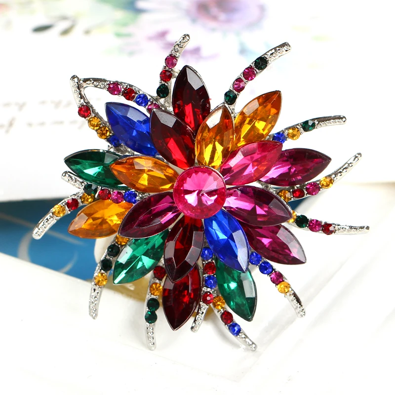 Hesiod Luxury Full Rhinestone Crystal Flower Brooches Pins Women Alloy Wedding Bridal Brooch Corsage Jewelry
Hesiod Luxury Full Rhinestone Crystal Flower Brooches Pins Women Alloy Wedding Bridal Brooch Corsage Jewelry