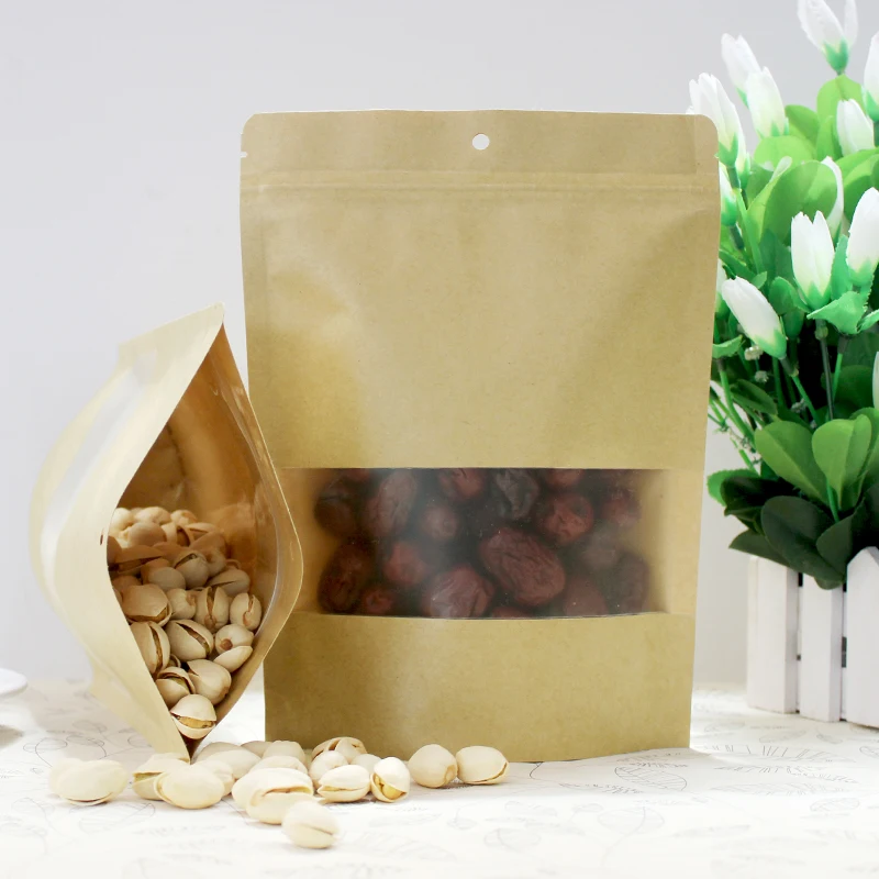 Matte Windows Hole Punch Kraft Paper Bags ziplock bag food packaging bags Tea leaf Legumes Nuts sealed pocket 50PCS
Matte Windows Hole Punch Kraft Paper Bags ziplock bag food packaging bags Tea leaf Legumes Nuts sealed pocket 50PCS