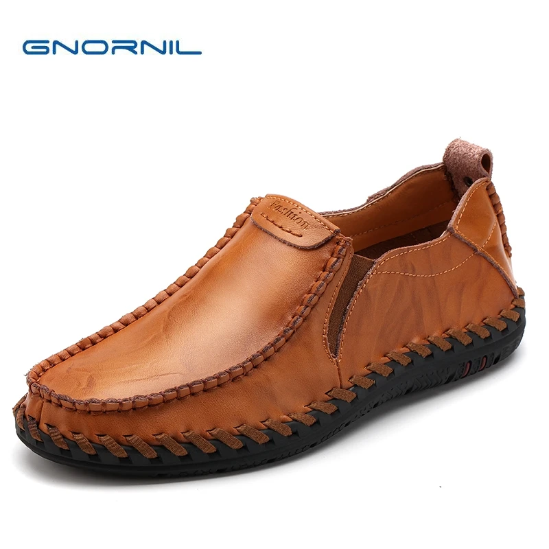 GNORNIL Brand Men Shoes Casual Fashion Genuine Leather Shoes 2018 Slip On Men Loafers Moccasins Soft Comfortable Men Flats
GNORNIL Brand Men Shoes Casual Fashion Genuine Leather Shoes 2018 Slip On Men Loafers Moccasins Soft Comfortable Men Flats