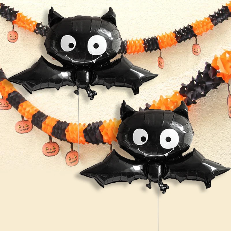 

32inch Halloween Party Decoration Black Bat Shape Helium Foil Balloon 1pc Big Vampire Bloodsucker Bat Horror Balloon JL0088