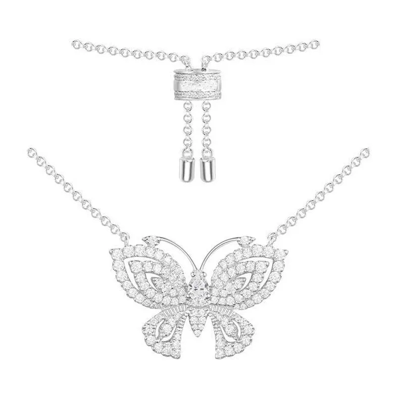 SLJELY Luxury Brand Design 925 Sterling Silver Butterfly Pendant Necklace Micro Cubic Zirconia Stones for Women Monaco Jewelry
SLJELY Luxury Brand Design 925 Sterling Silver Butterfly Pendant Necklace Micro Cubic Zirconia Stones for Women Monaco Jewelry